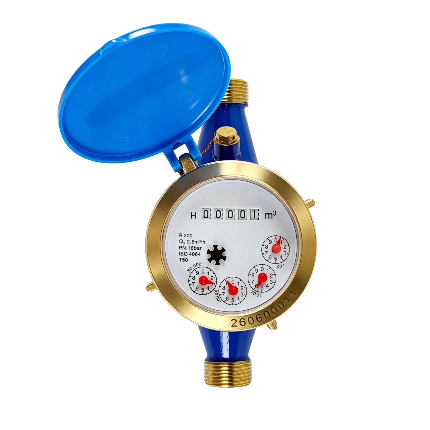 LXSG-15E1-50E1 R200/ R160/ Class C Multi Jet Brass Water Meter