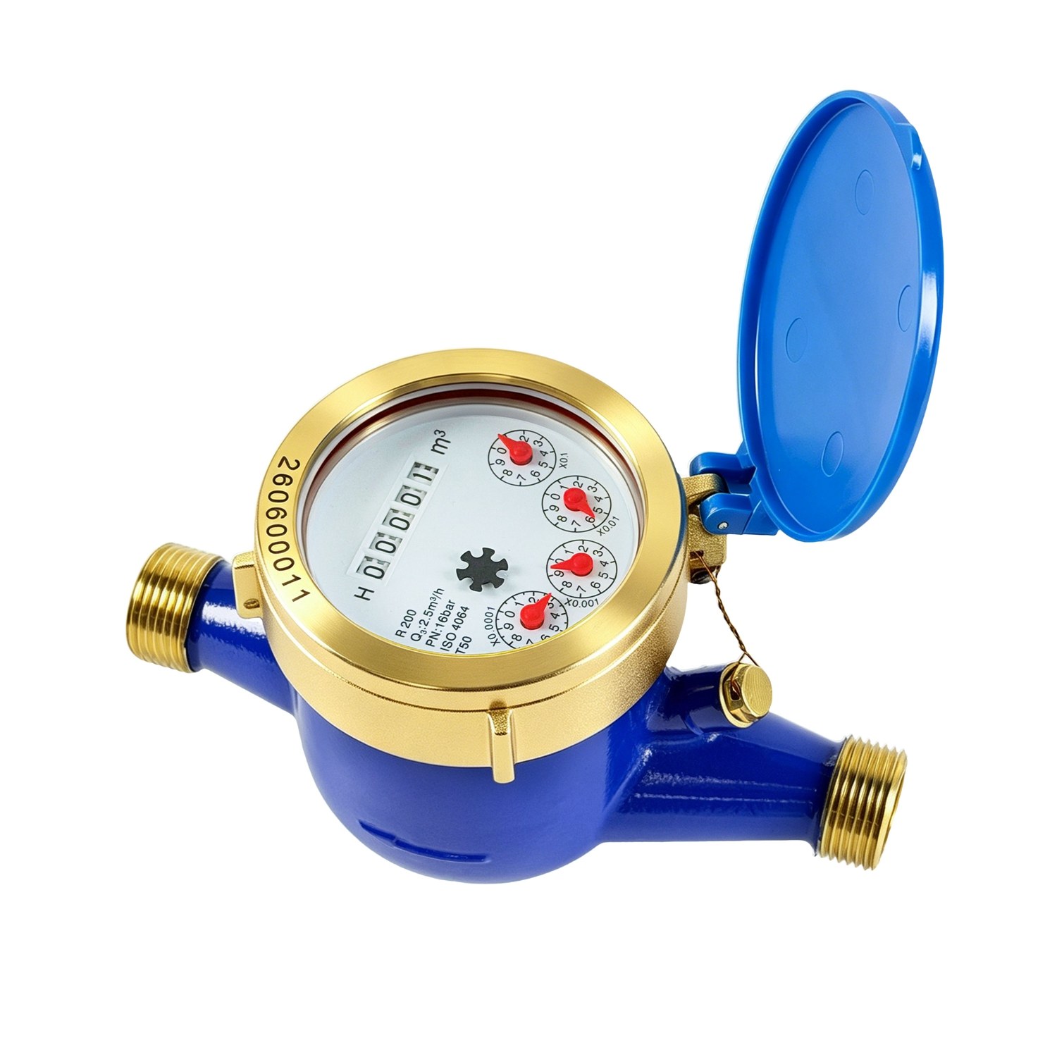 LXSG-15E1-50E1 R200/ R160/ Class C Multi Jet Brass Water Meter