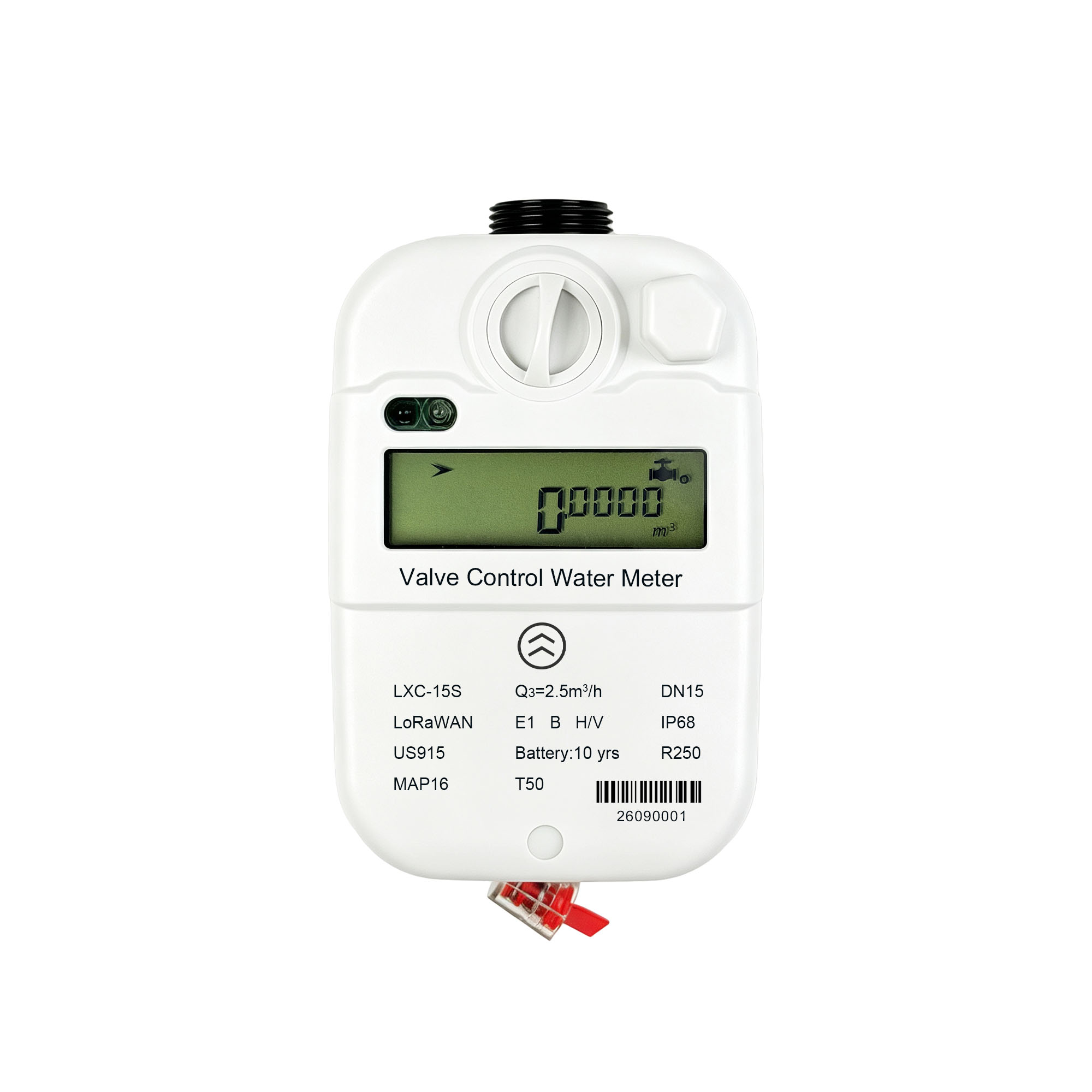 LXC-15S-25S Valve Control Composite Plastic Ultrasonic Water Meter